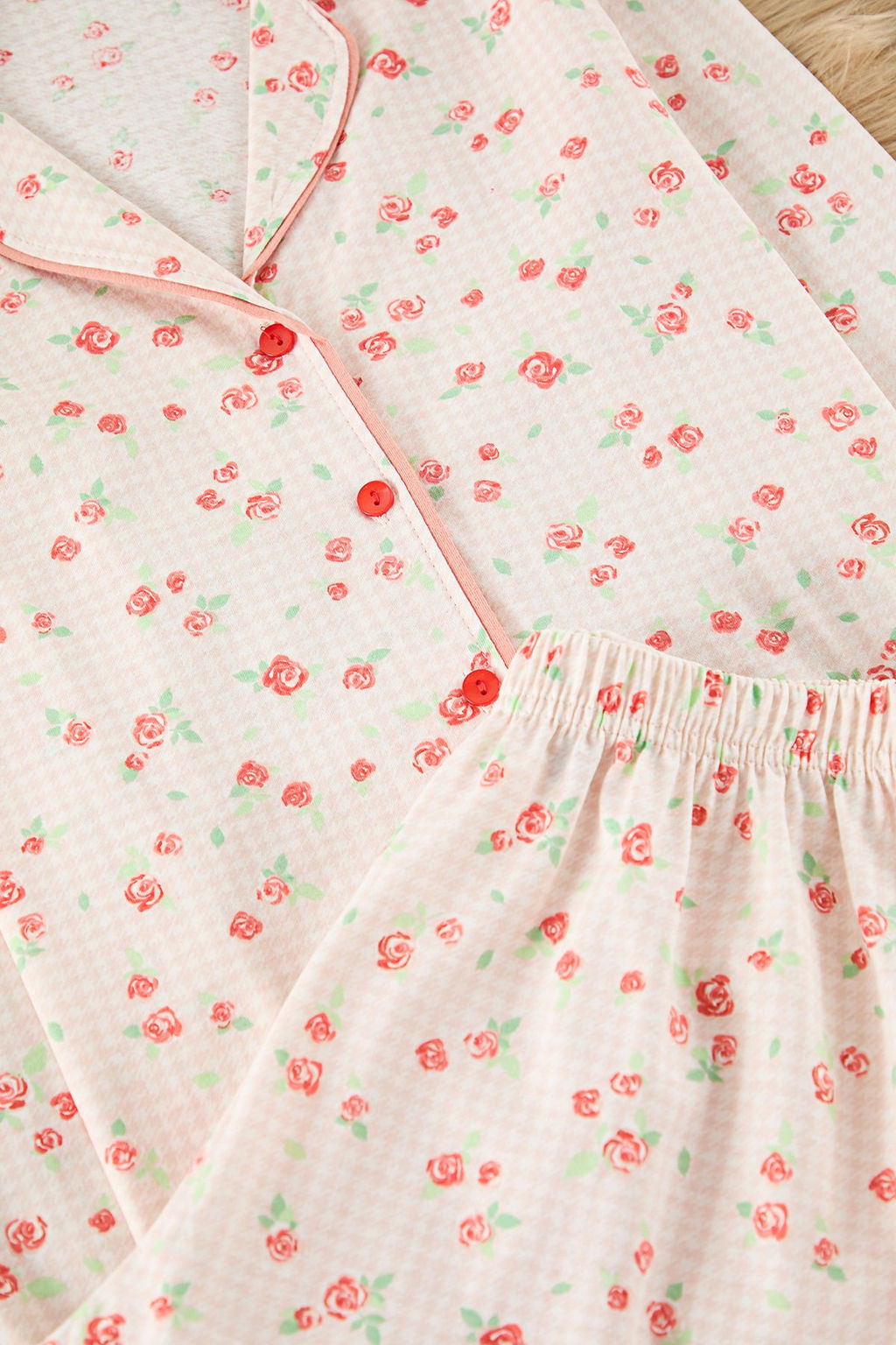 Trendyolmilla Pembe %100 Pamuklu Cicekli Biyeli Orme Pijama Tak?m? THMAW25PT00202 фото 7