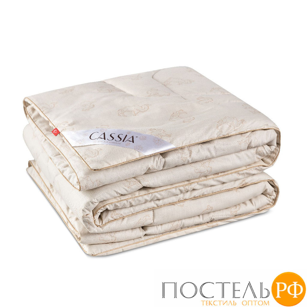 CASSIA Одеяло КАЛАХАРИ 200х220,1пр.,хл./вербл.шерсть/микровол.., 350г/м2  фото 2