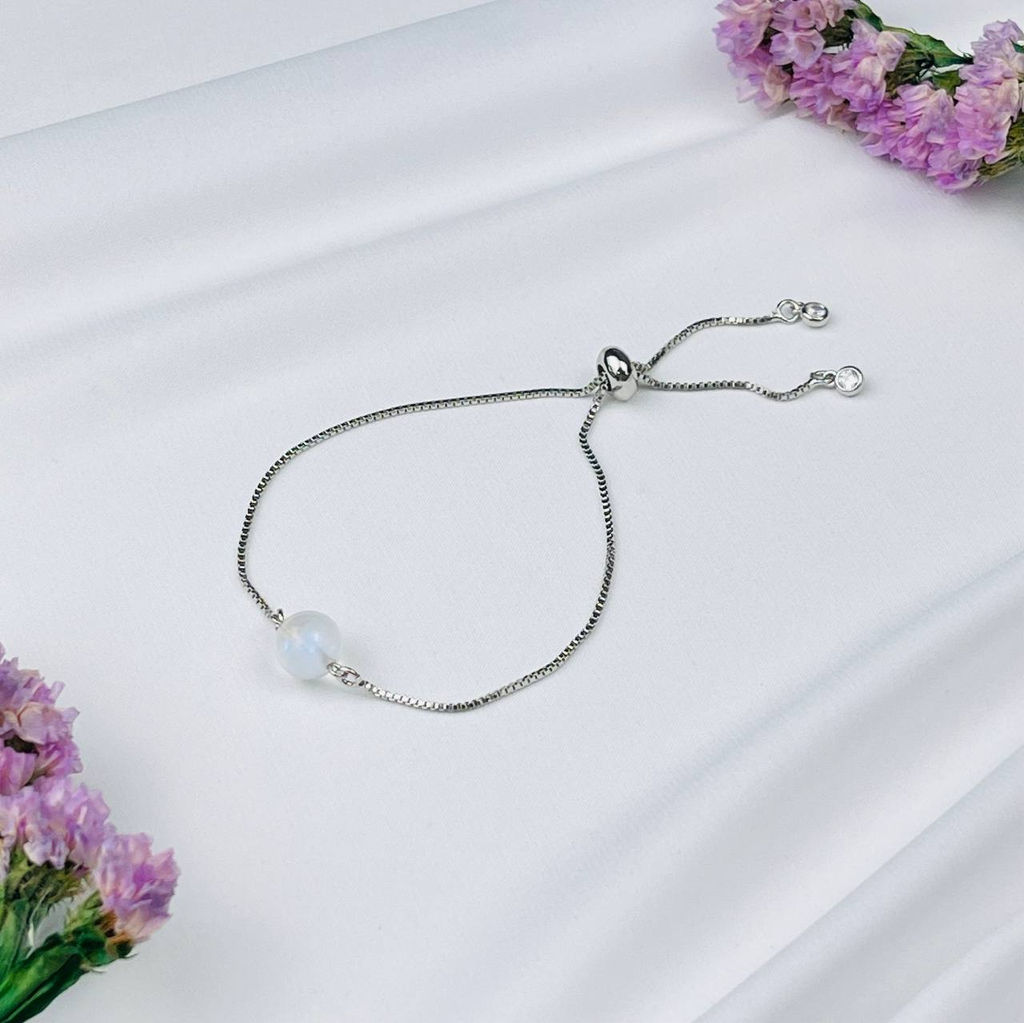 Браслет регулируемый с Лунным камнем от 16 см