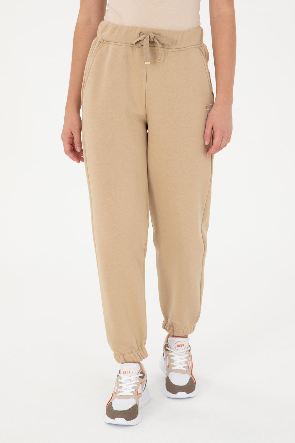 Женские спортивные штаны песочного цвета - U.s. polo assn фото 2