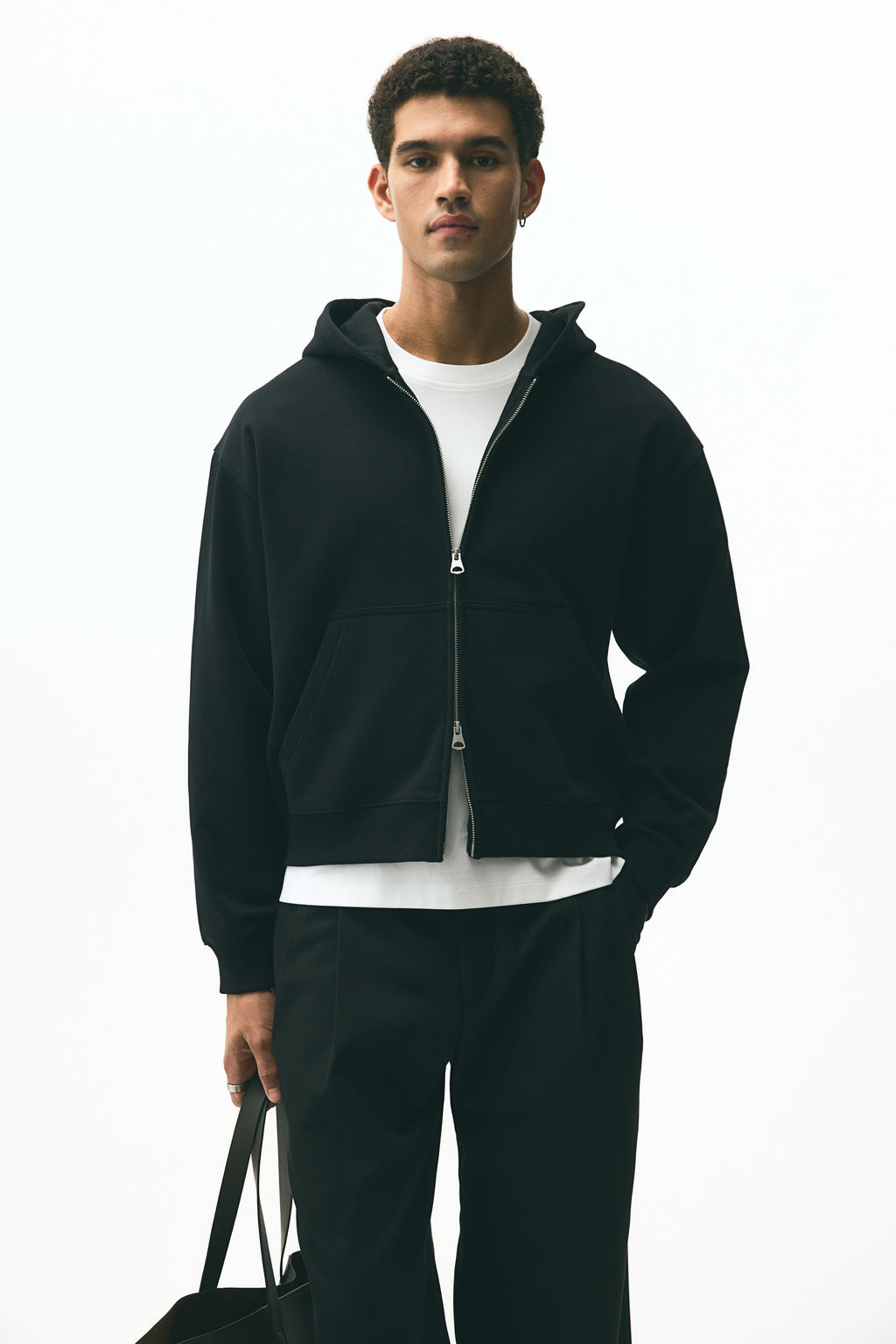 Chaqueta sudadera boxy con cremallera Loose Fit - H&m фото 6