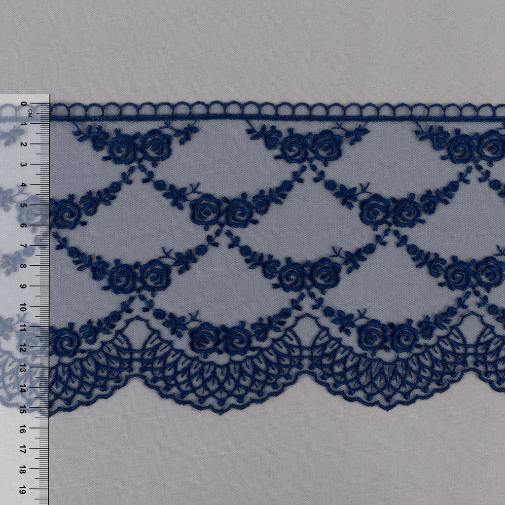 Кружево Gamma сетка 155 мм GKM-15504 в пакете 10 м 0.2 Турция TL010DB т.синий