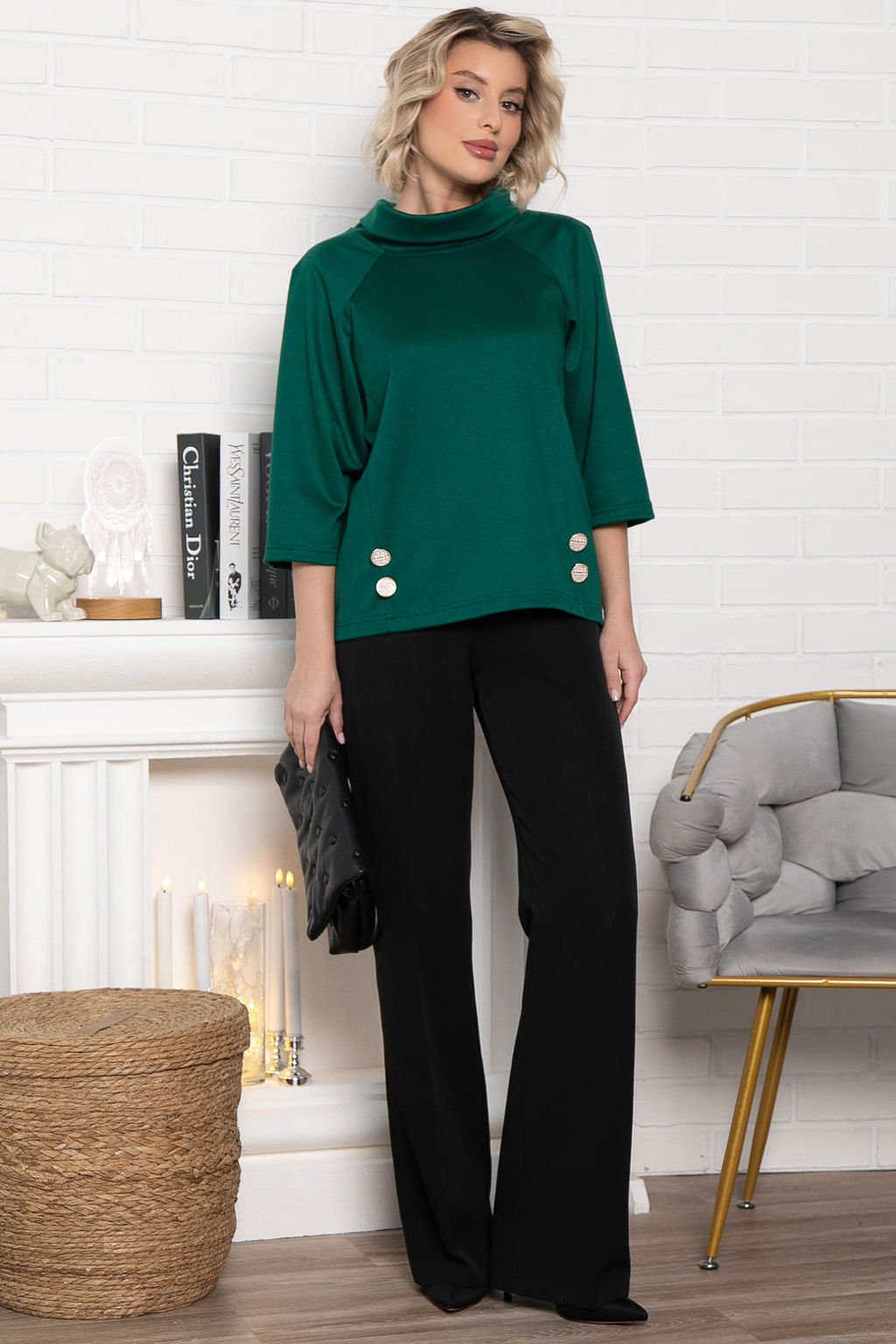 Джемпер Эдельвейс (бордовый) Б15003-18М - Lt collection фото 9