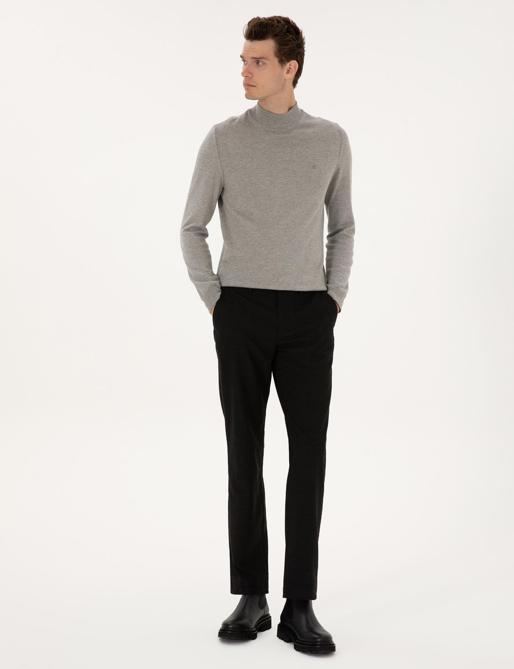 Siyah Regular Fit Kanvas Pantolon - Pierre cardin фото 3