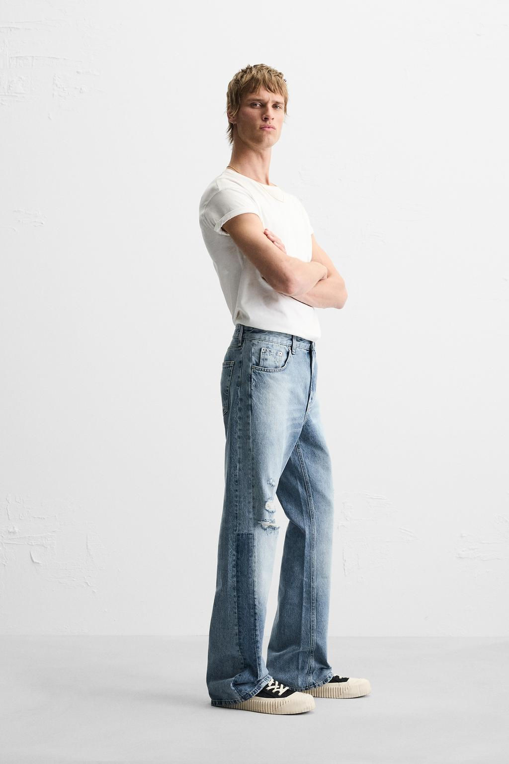 RIPPED FLARE FIT JEANS - Zara фото 4