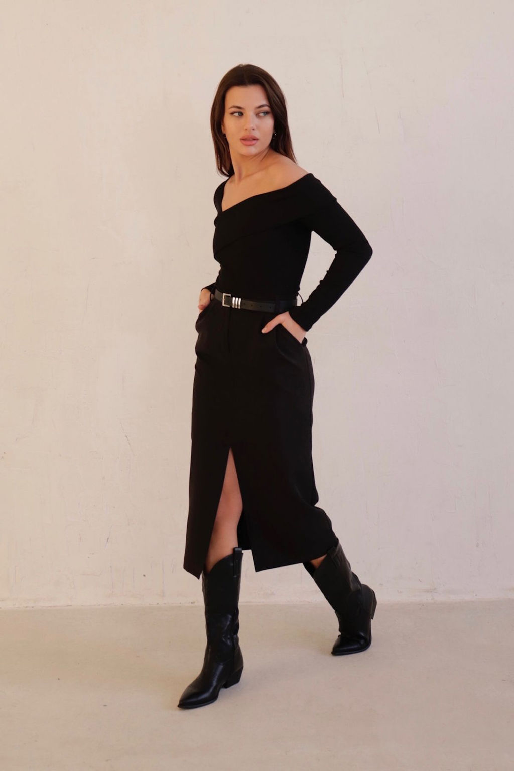 Юбка миди-макси с разрезом спереди - Martichelli фото 100