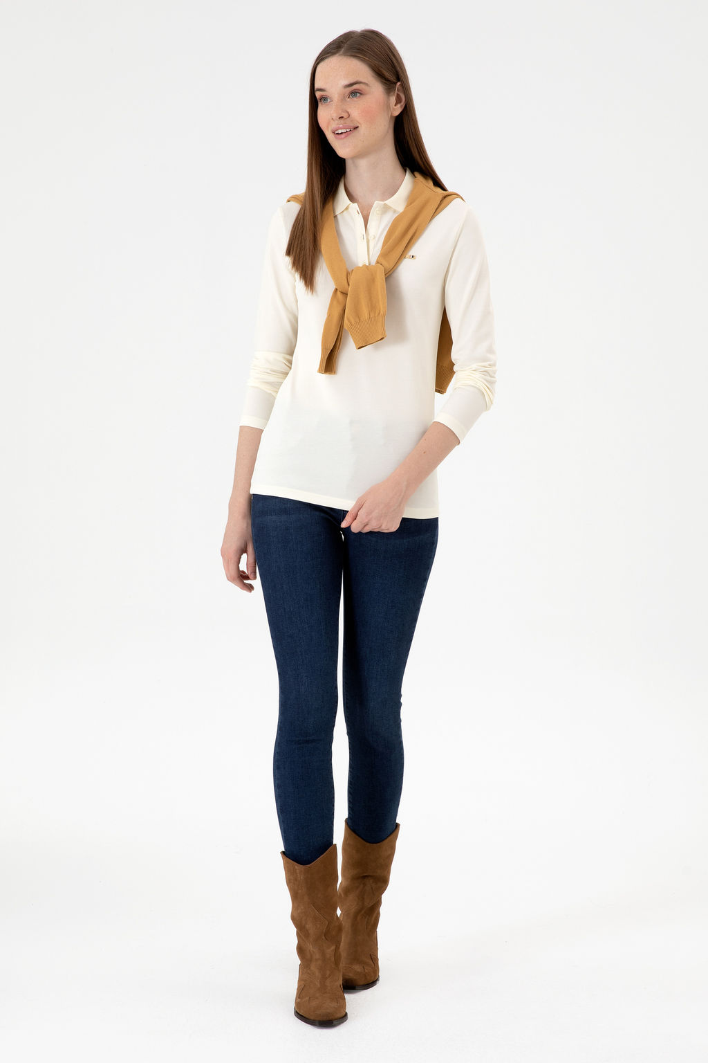 Kad_n BEYAZ Basic Sweatshirt Sepette S_rpriz _ndirim - U.s. polo assn фото 11