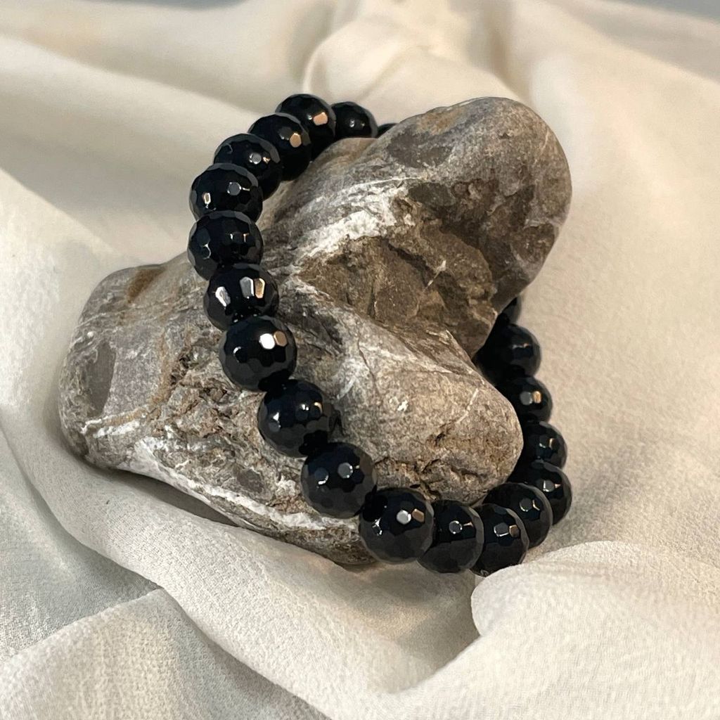 Браслет из черного Агата 18 см