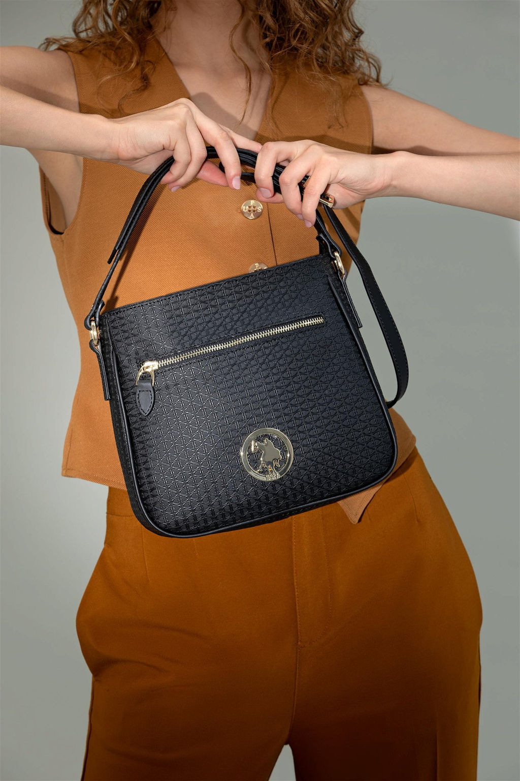 Женская черная сумка через плечо - U.s. polo assn фото 2