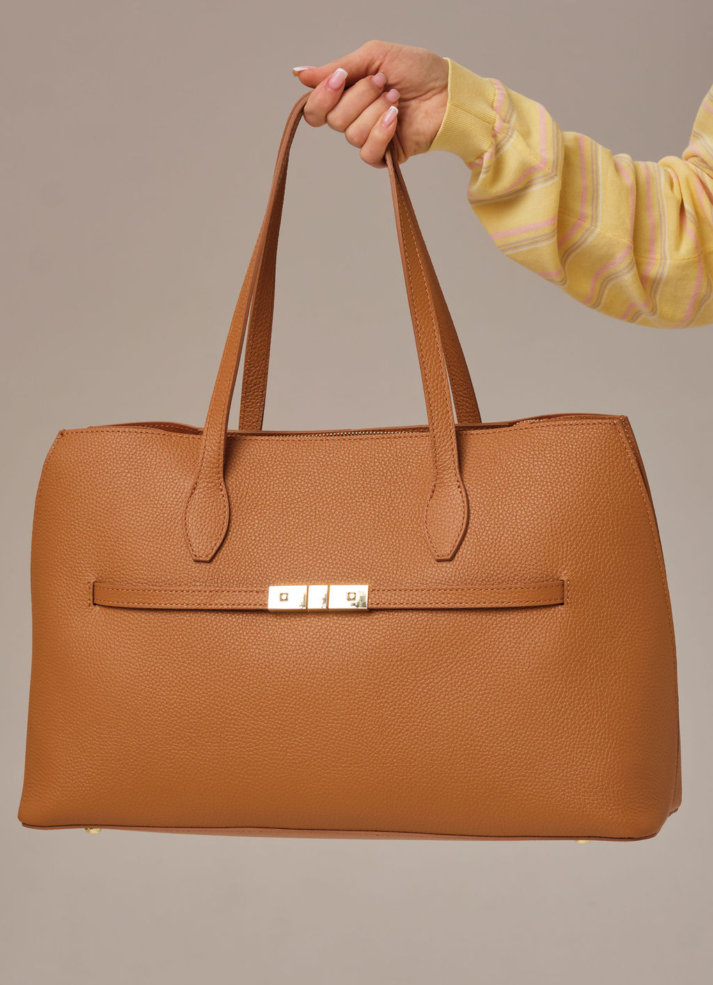 Кожаная сумка Bossy DBR 31382 коричневый лист  фото 2