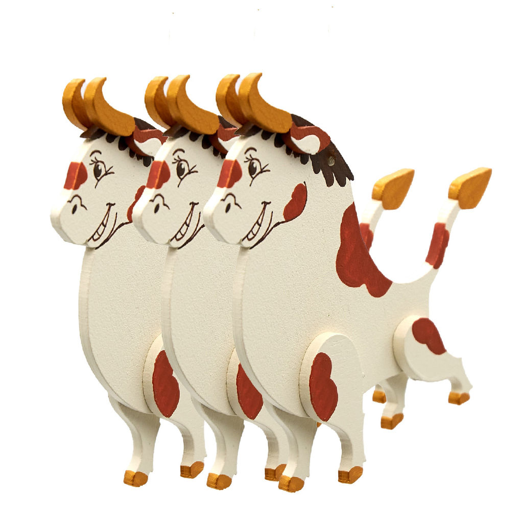 Символ Года 2021 Набор новогодних бычков. 3 штуки - Idh фото 2