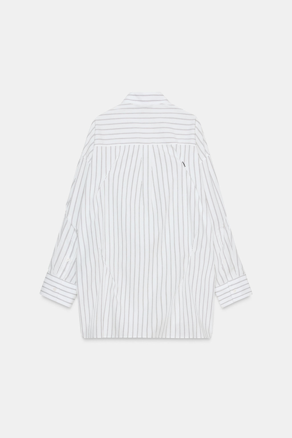 OVERSIZE POPLIN SHIRT WITH TOPSTITCHING - Zara фото 4