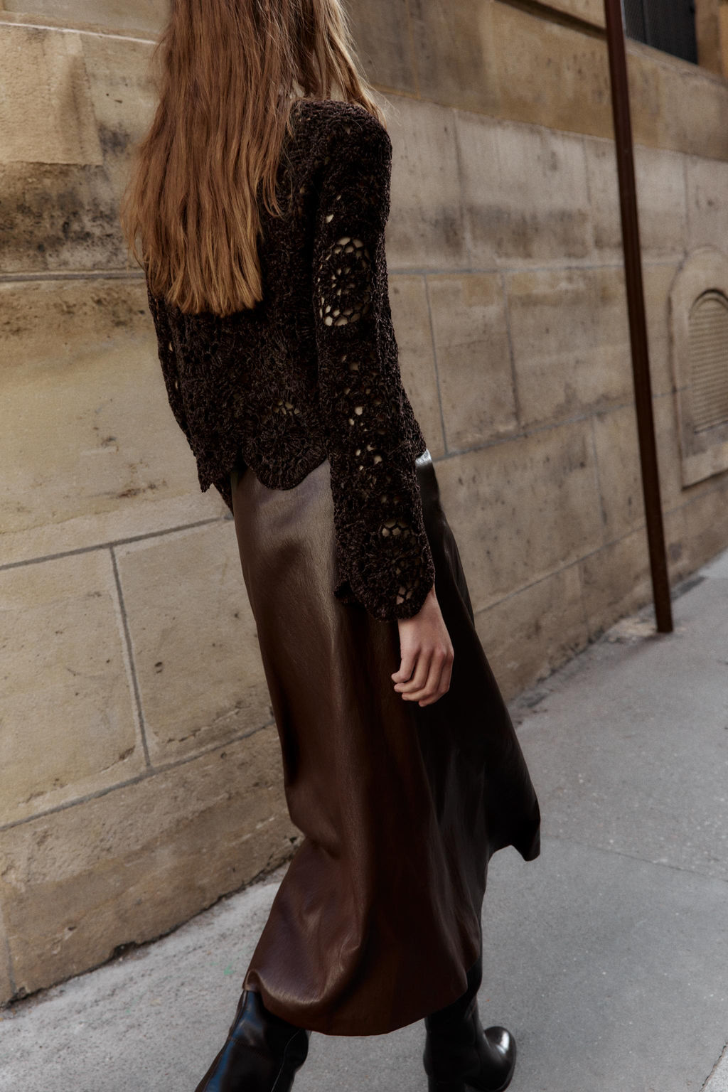 CROCHET LONG SLEEVE TOP - Zara фото 5