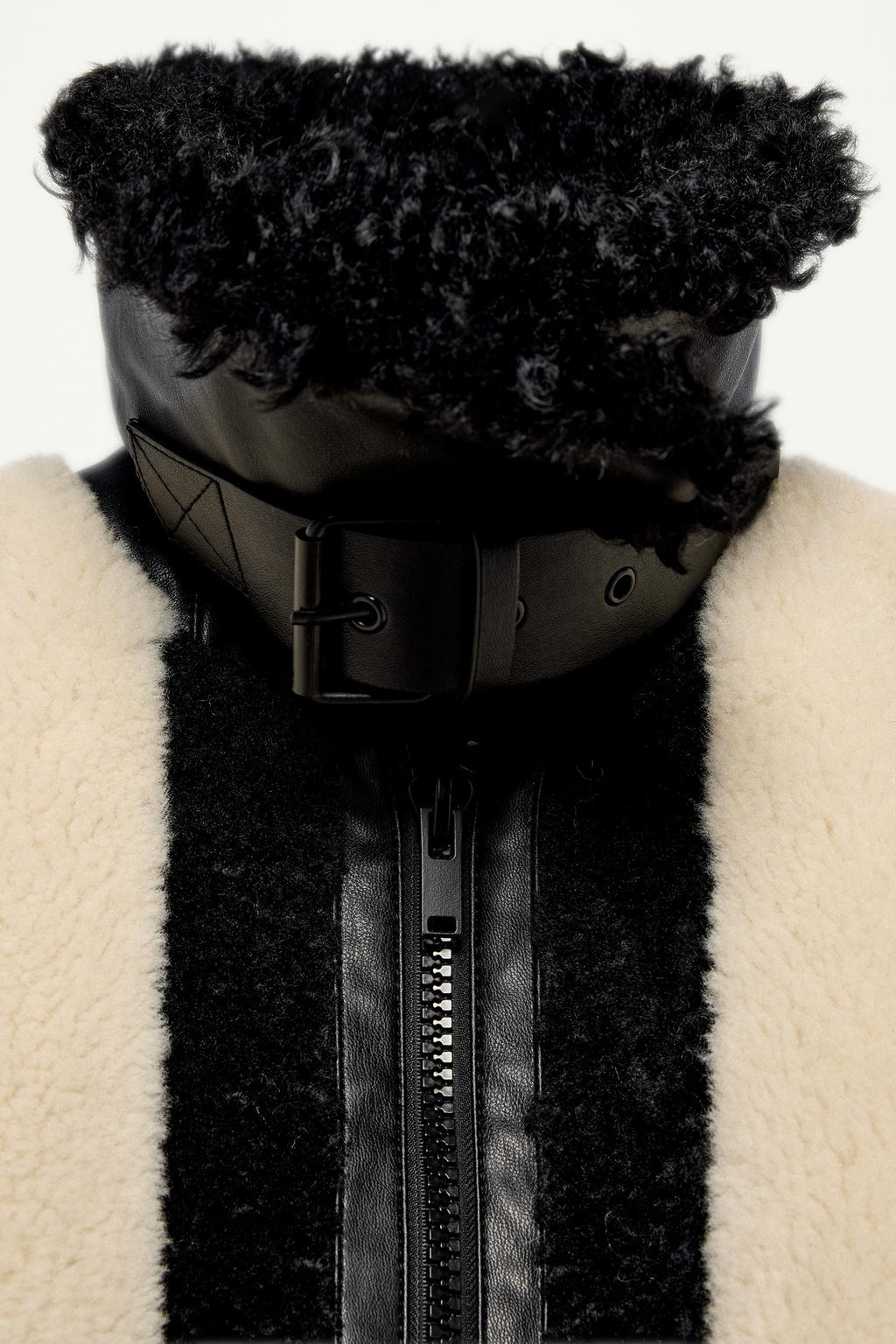 FAUX FUR PATCHWORK JACKET - THE ITEM ZARA WOMAN фото 6