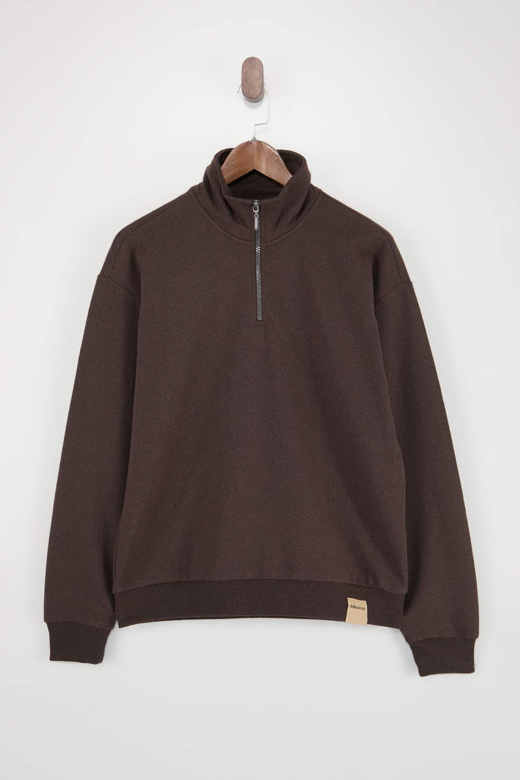 TRENDYOL MAN Lacivert Oversize/Genis Kesim Dik Yaka Fermuarl? Etiketli Ici Polarl? Sweatshirt TMNAW25SW00168 - Trendyolmilla фото 31