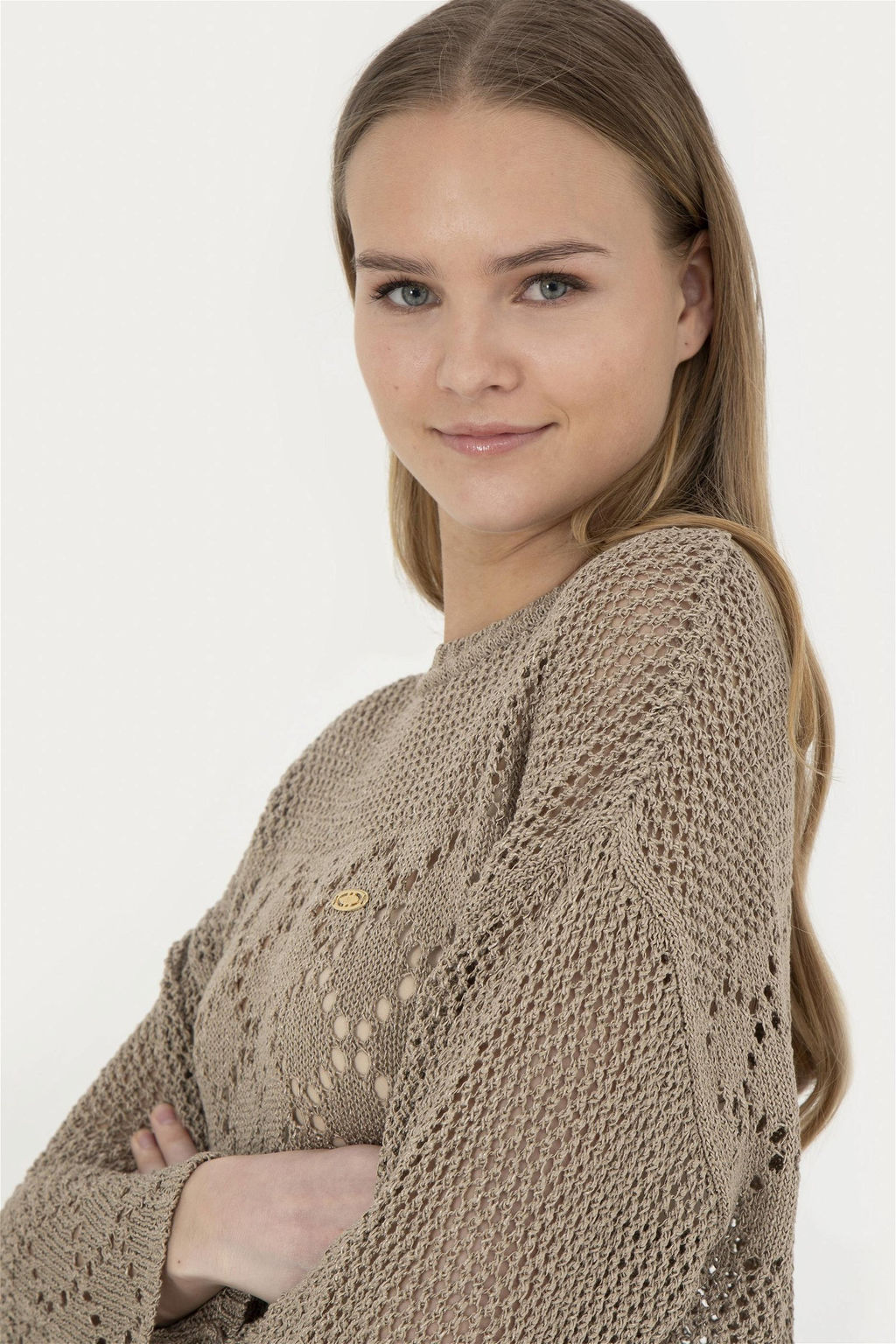 Женский легкий свитер цвета хаки - U.s. polo assn фото 2