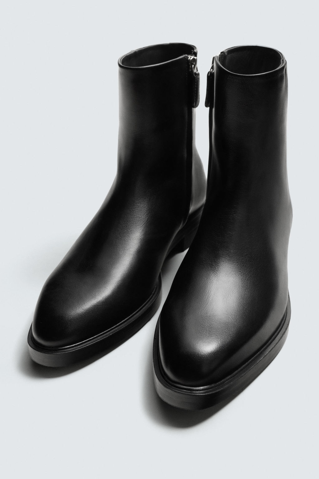 LEATHER POINTED BOOTS - Zara фото 5