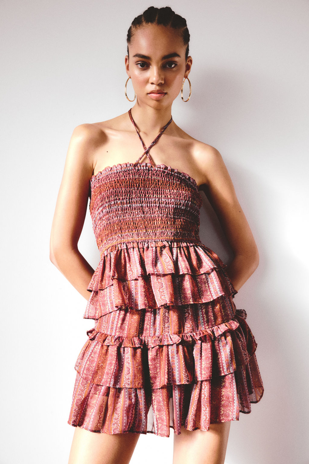 Minifalda pantal?n de gasa con volantes - H&m фото 5