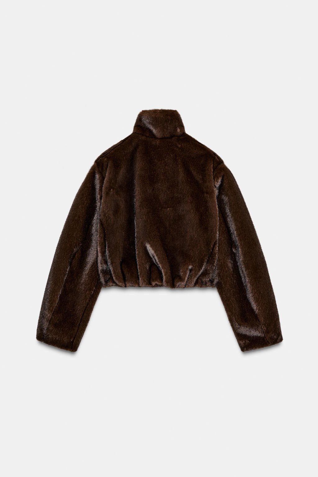 SHORT BOMBER JACKET WITH FAUX FUR - Zara фото 4