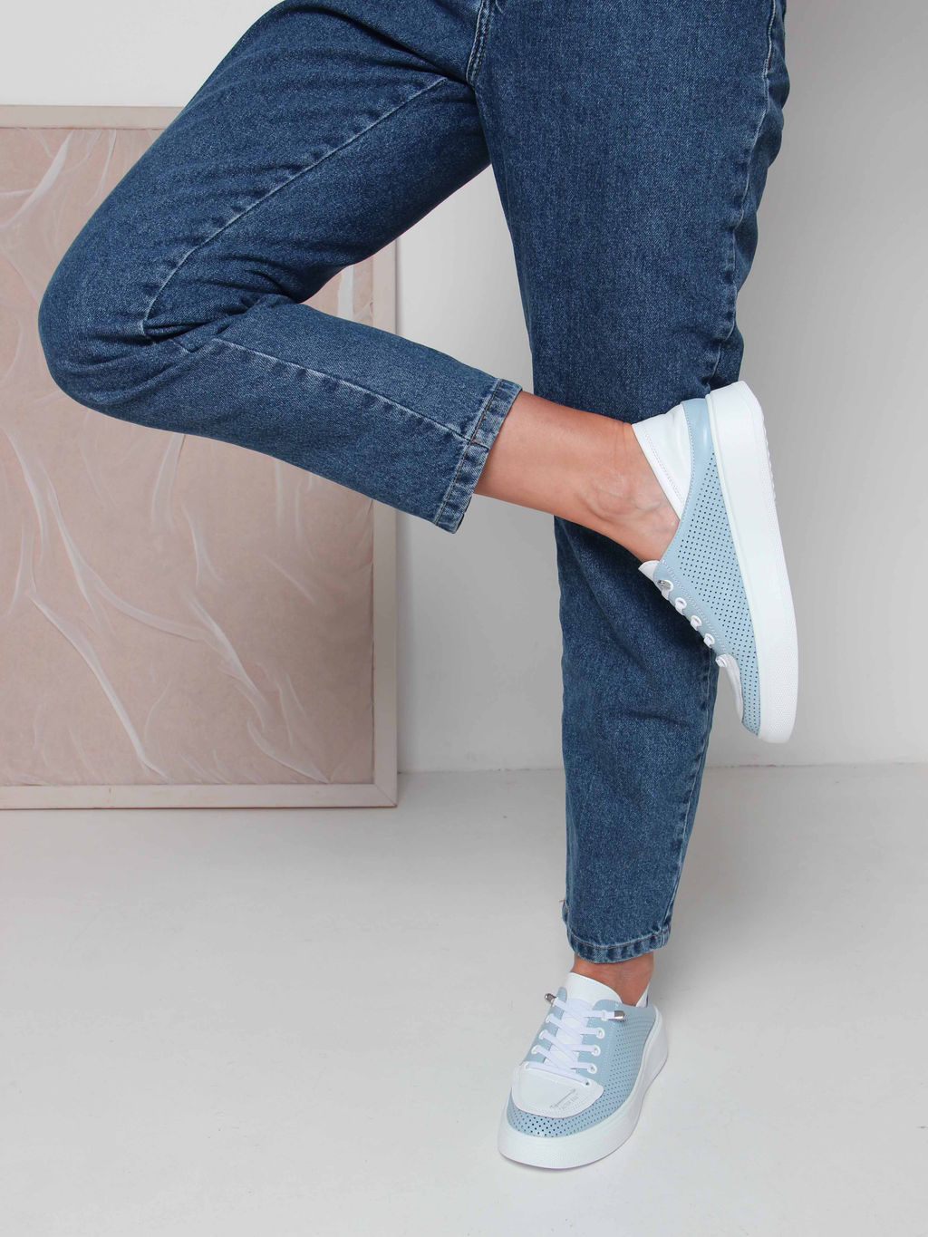 Кеды 163.P.LusiR2w. Голубой белый