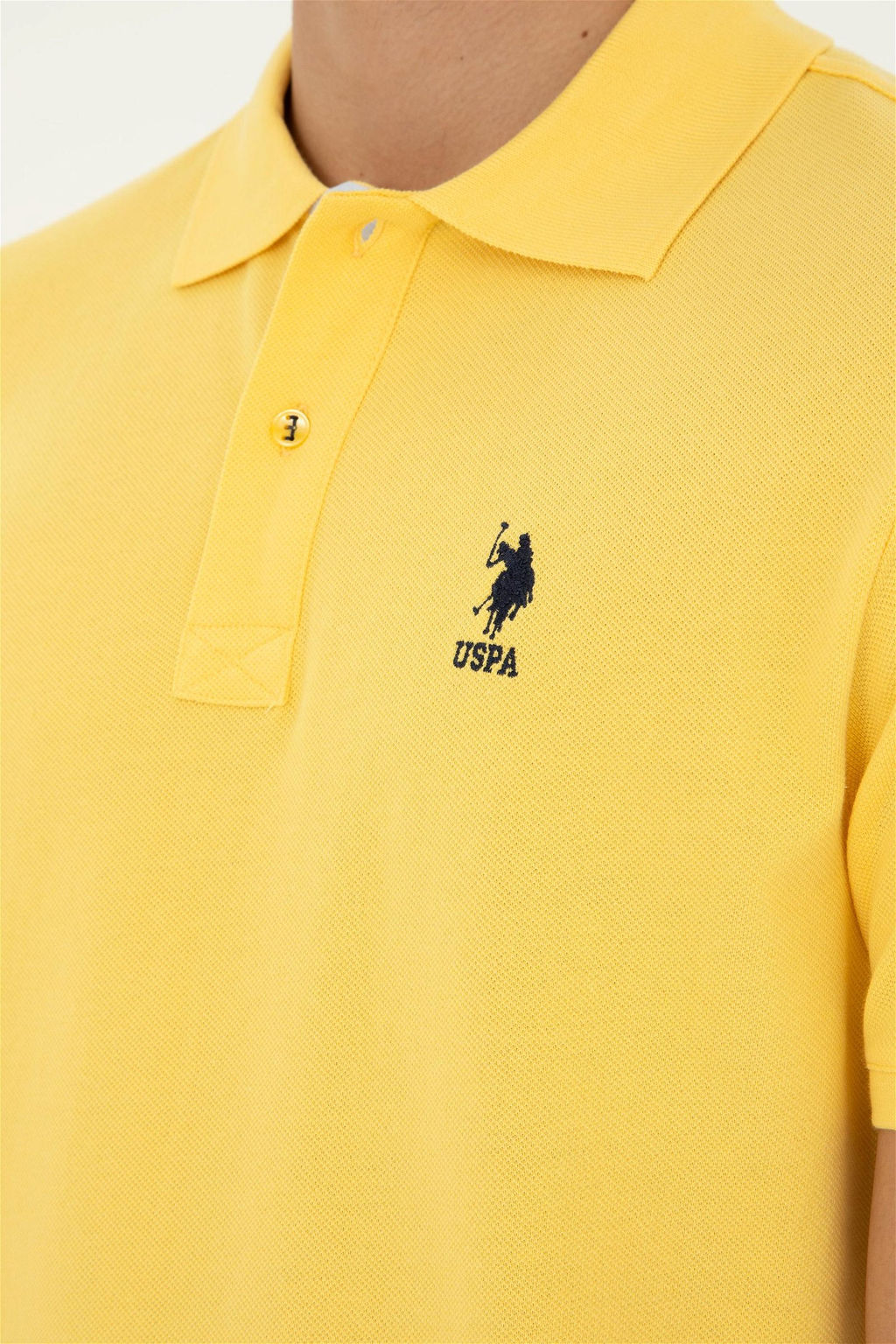 U. S. Polo Assn / Мужская желтая базовая футболка - U.s. polo assn фото 7