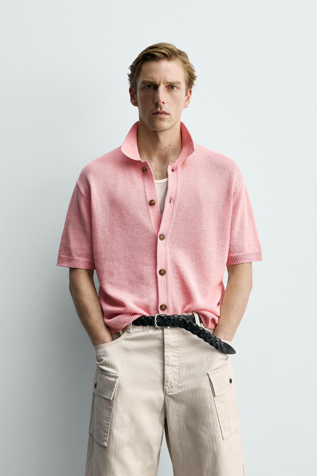 CAMISA PUNTO RELAXED FIT / Rosa - Zara фото 2