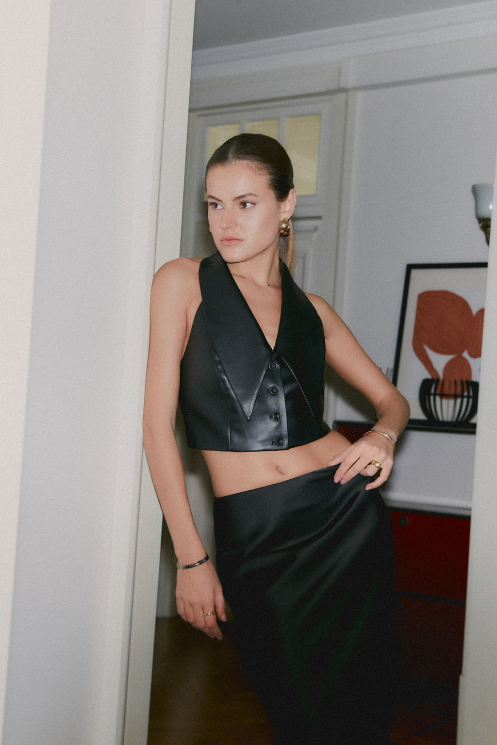 Жилет укороченный с отложным воротником - Mollis фото 2