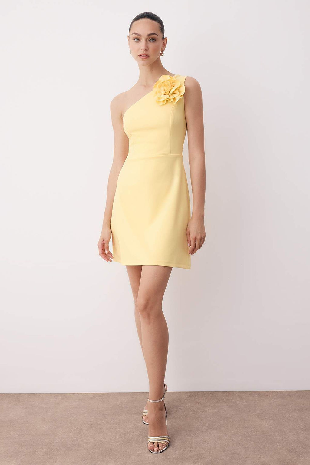 TRENDYOLMILLA Mint A-Kesim Gul Detayl? Dokuma S?k K?sa Elbise TPRSS25EL00126  фото 11