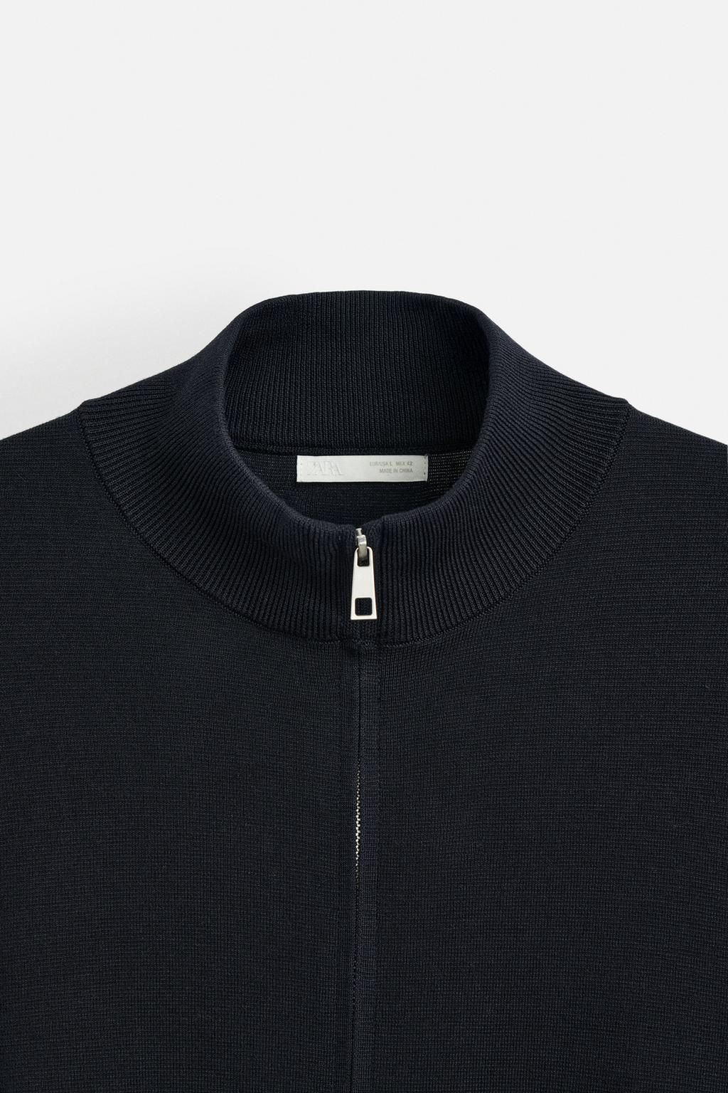 MOCK NECK CARDIGAN WITH ZIP - Zara фото 9