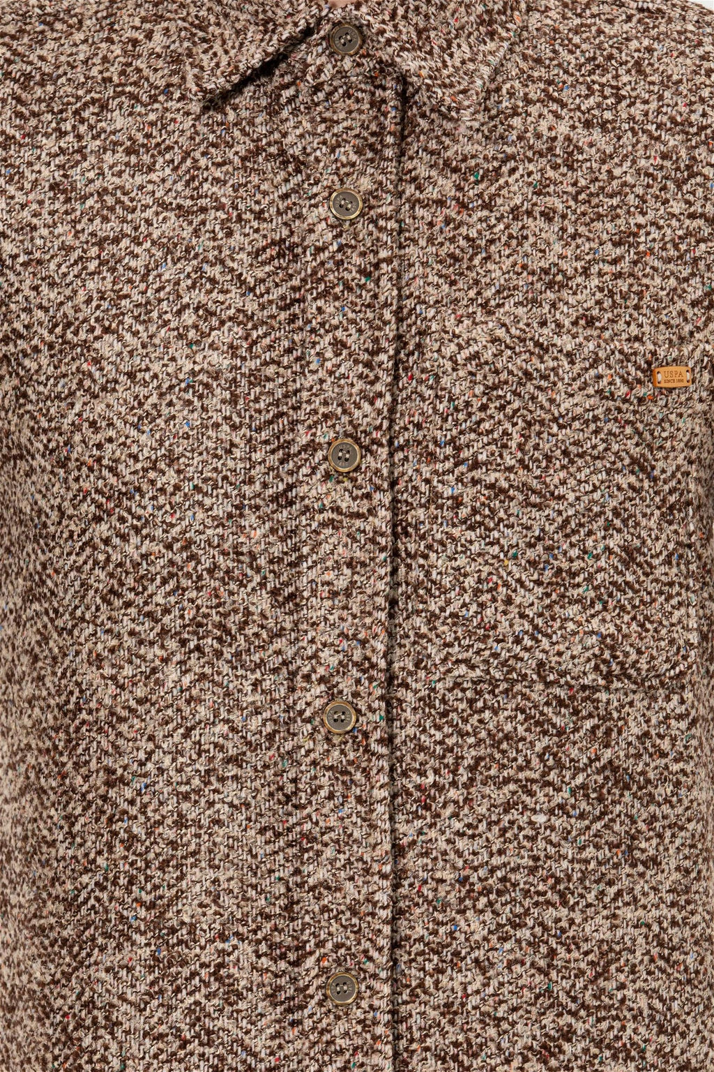 U. S. Polo Assn Мужская рубашка с длинным рукавом кокосового цвета - U.s. polo assn фото 12