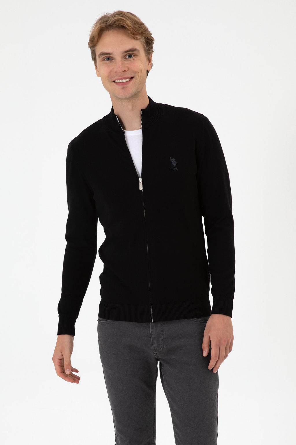 Erkek Slim Fit Siyah Triko H_rka - U.s. polo assn фото 8