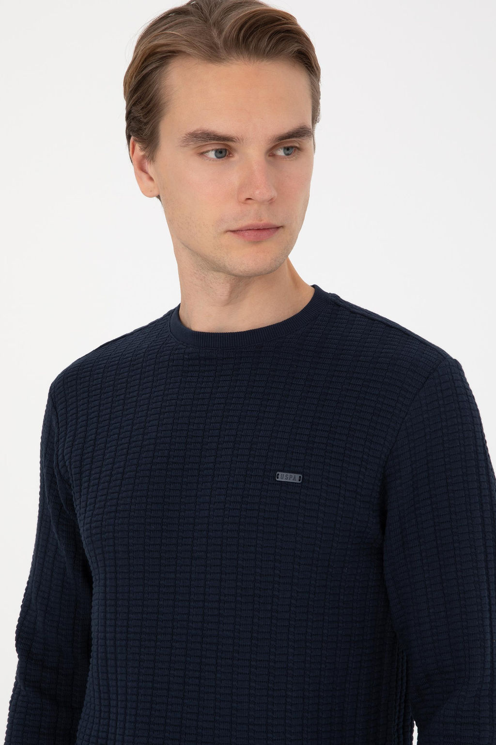 Erkek Regular Fit Bisiklet Yaka Lacivert Sweatshirt