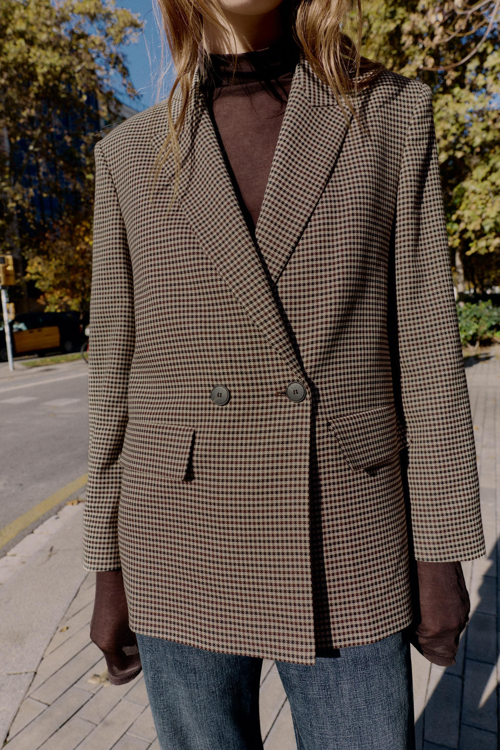OVERSIZE DOUBLE-BREASTED BLAZER - Zara фото 4