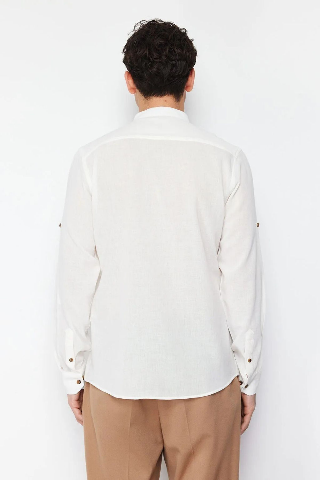 Ekru Hakim Yakal? Slim Fit Gomlek TMNSS24GO00050