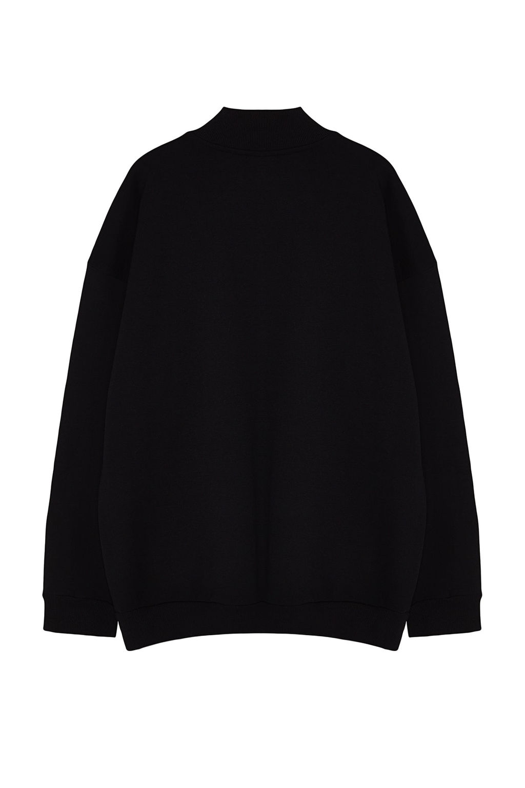 TRENDYOL MAN Siyah Buyuk Beden Oversize/Genis Kesim Dik Yaka Fermuarl? S?cak Tutan Sweatshirt TMNAW24AO00005 - Trendyolmilla фото 8
