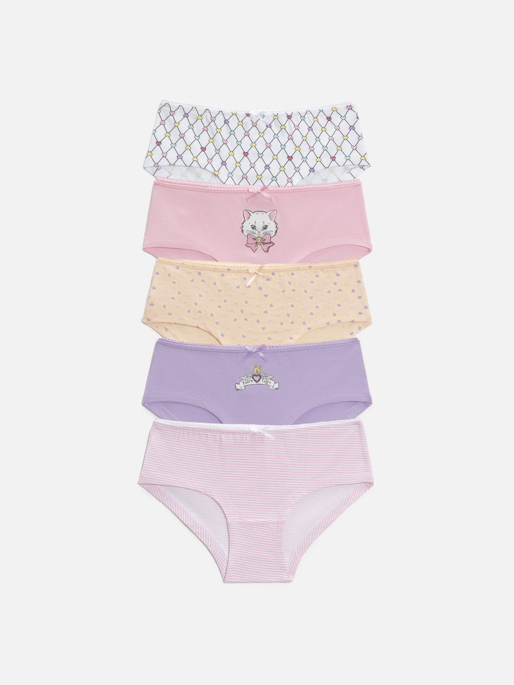 ACOOLA / Трусы детские для девочек в наборе из 5 шт. Lumpy цвет в ассортименте