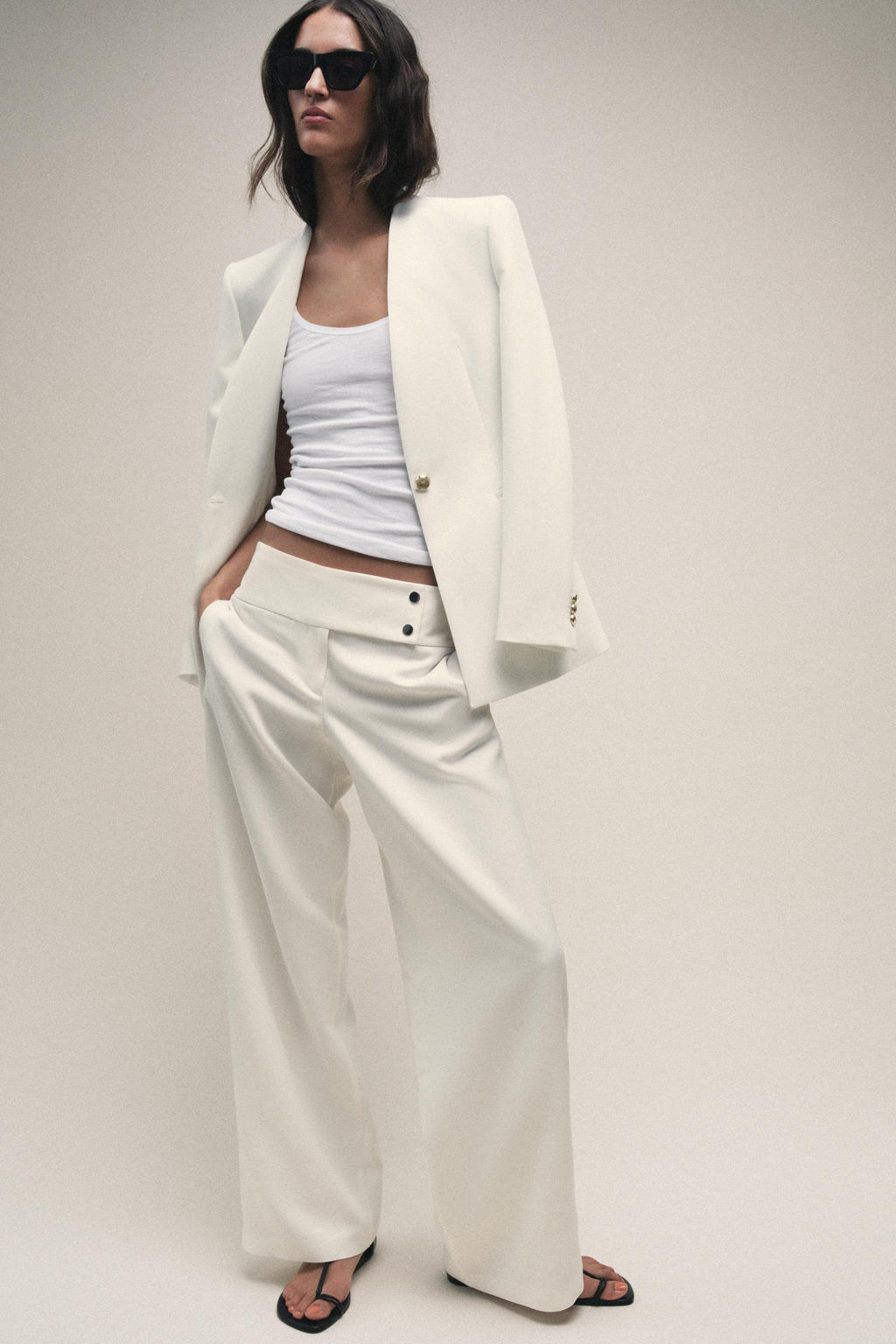 LOW-RISE STRAIGHT-LEG TROUSERS - Zara фото 8