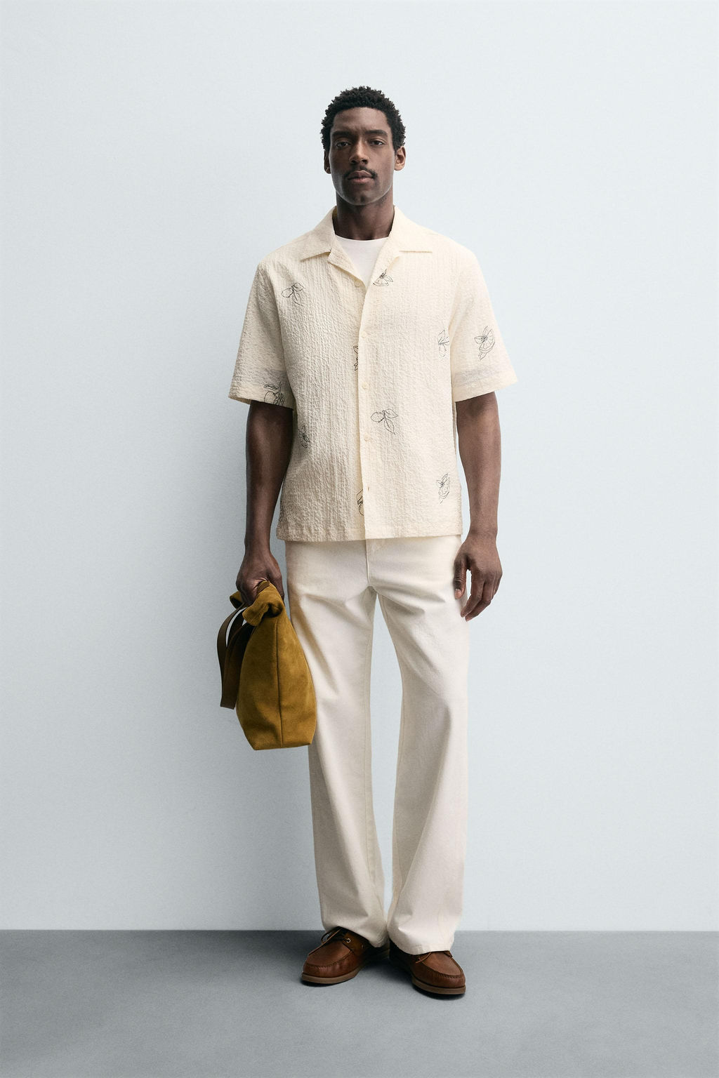 PRINTED SEERSUCKER SHIRT