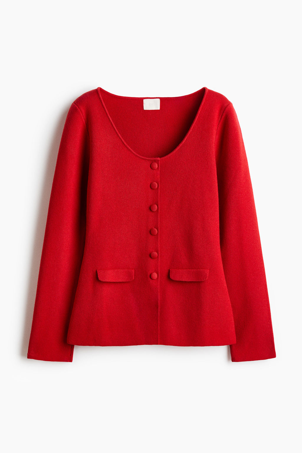 C?rdigan en punto acanalado con escote en U - H&m фото 2