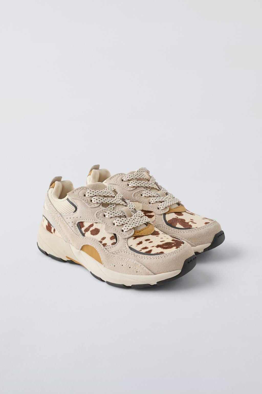 COW LEATHER SNEAKERS - Zara фото 2