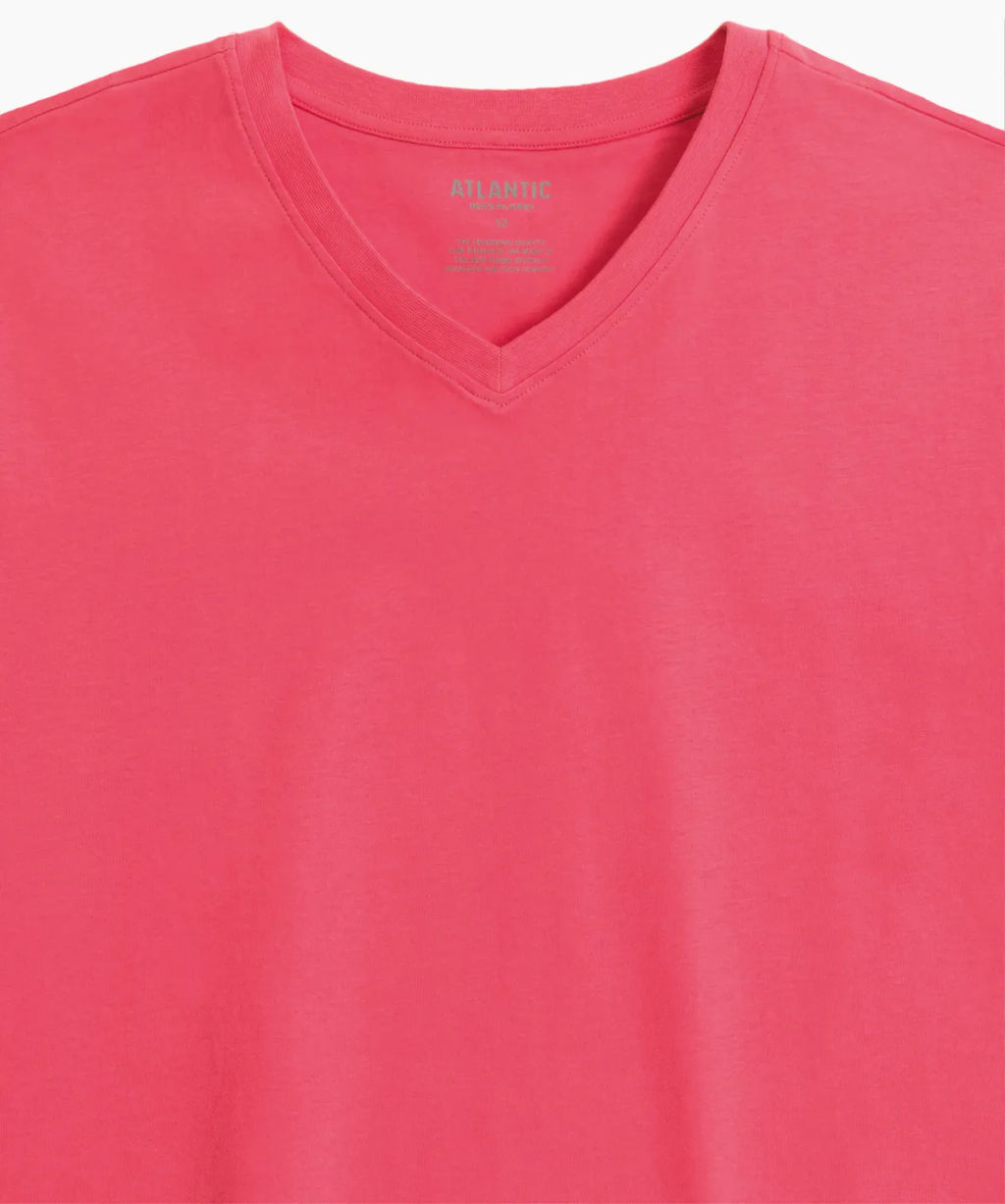 ATLANTIC NMP-379E Пижама мужская Solid коралловый + темно-синий  фото 4