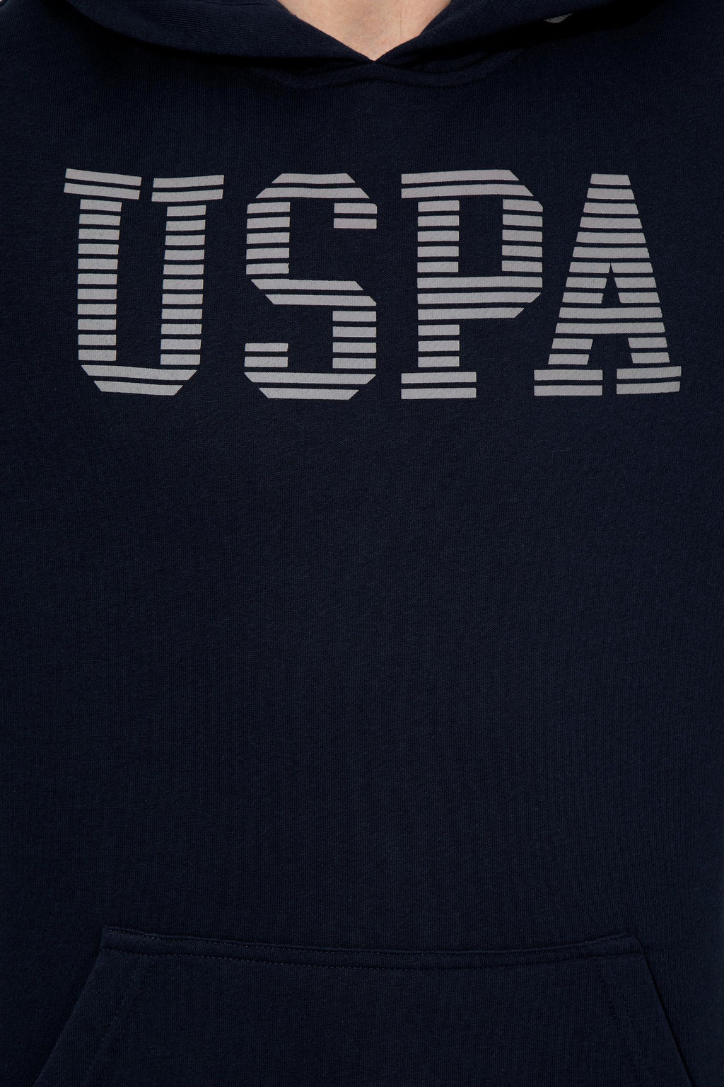 Erkek Lacivert Kap__onlu Basic Sweatshirt