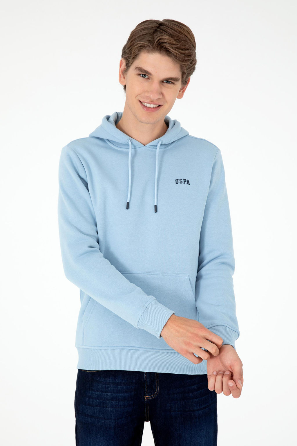 Мужской голубой базовый свитшот Неожиданная скидка в корзине - U.s. polo assn фото 3