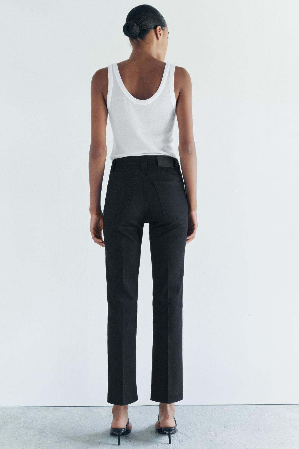 ZW COLLECTION BOOTCUT HIGH-WAIST CROPPED JEANS - Zara фото 12
