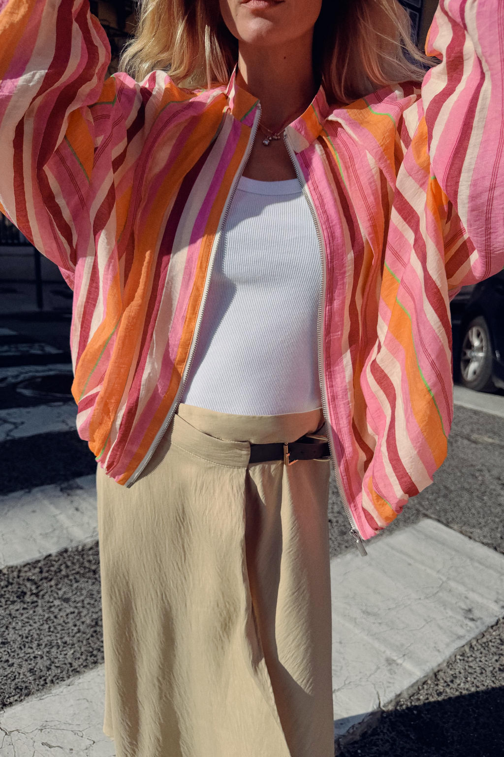 CHAQUETA BOMBER RAYAS / Multicolor - Zara фото 4