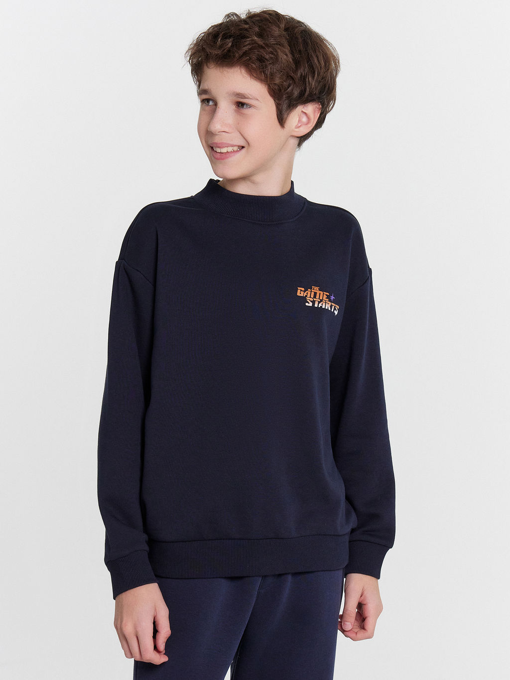 Свитшот для мальчиков синий с принтом - Mark formelle фото 2