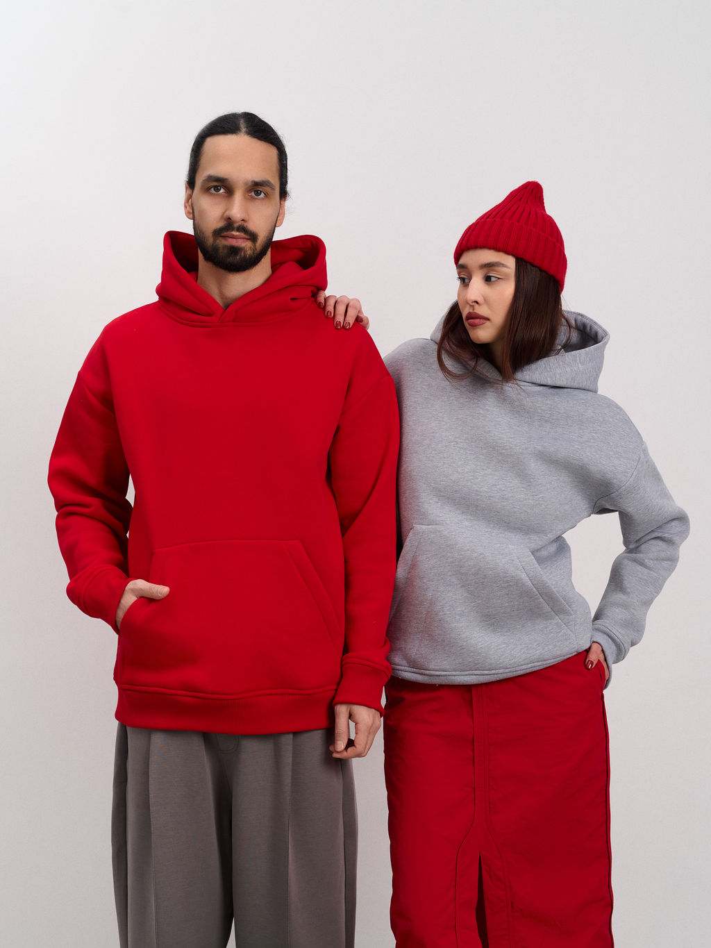 Толстовка женская с капюшоном "Вasic" меланж