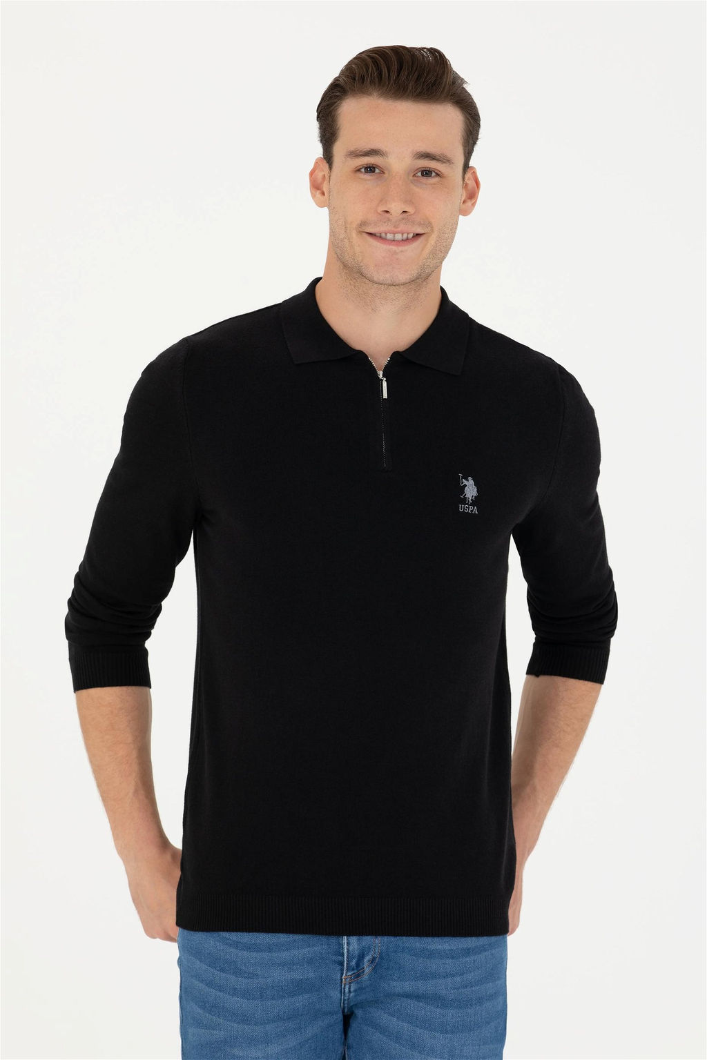 U. S. Polo Assn / Мужской черный свитер - U.s. polo assn фото 8