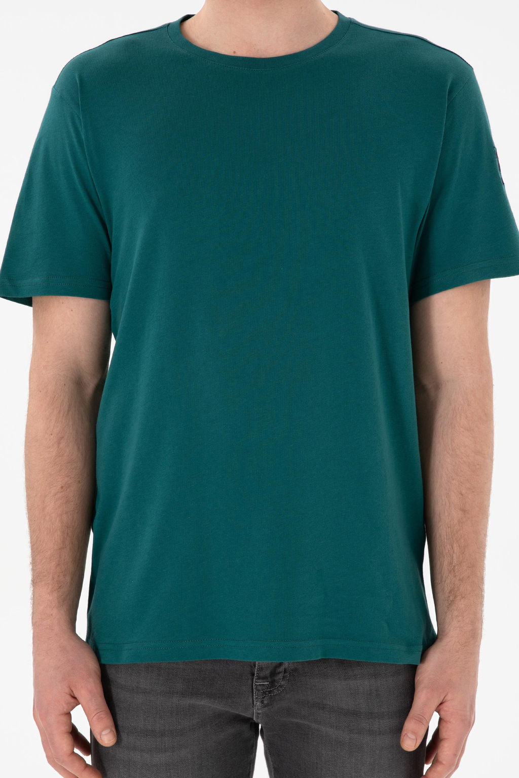 Erkek Regular Fit Bisiklet Yaka Koyu Ye_il Basic Ti__rt Sepette S_rpriz _ndirim - U.s. polo assn фото 7