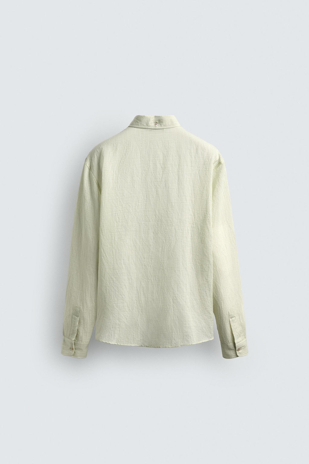 CAMISA FLUIDA RELAXED FIT ESTRUCTURA / Verde claro